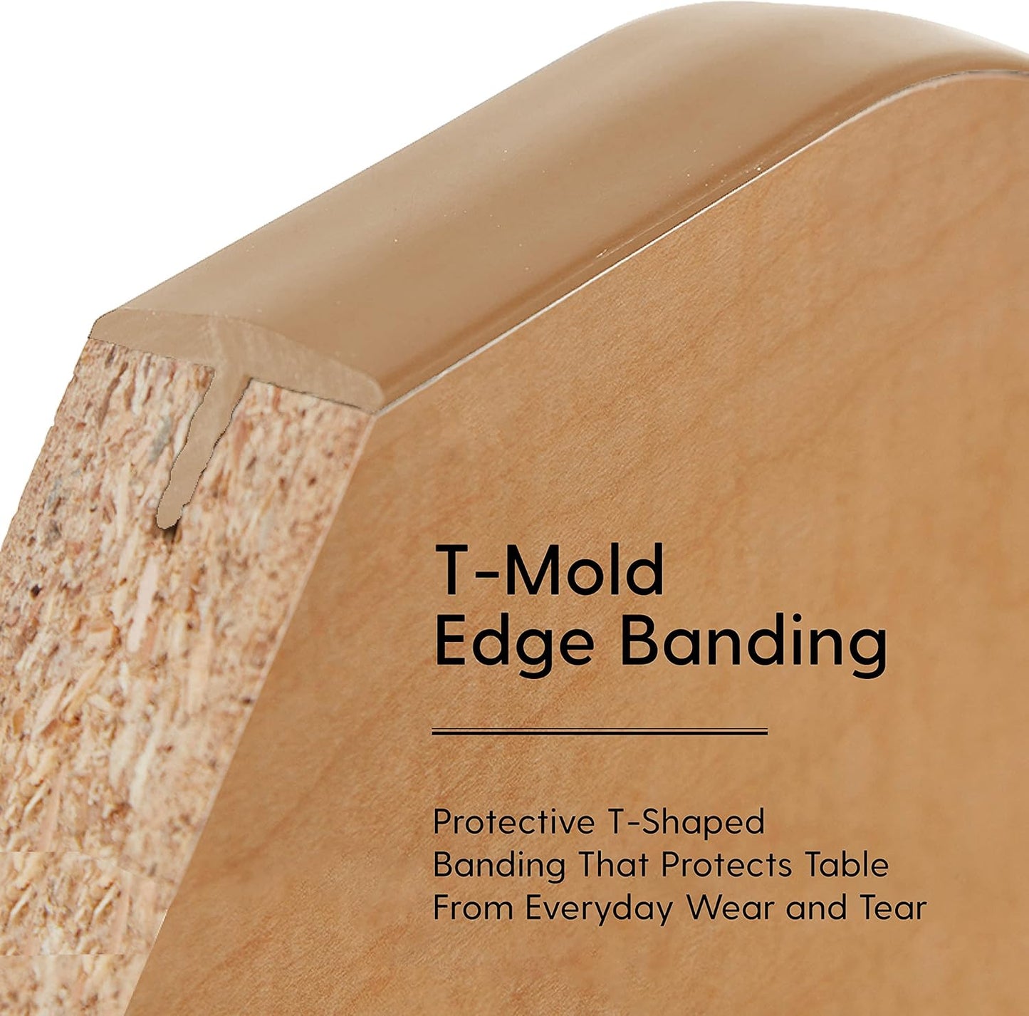 Factory Direct Partners FDP Rectangle Activity School and Classroom Kids Table (30 x 72 inch), Chunky Toddler Leg, Adjustable Height 15-24 inches - Maple Top and Maple Edge