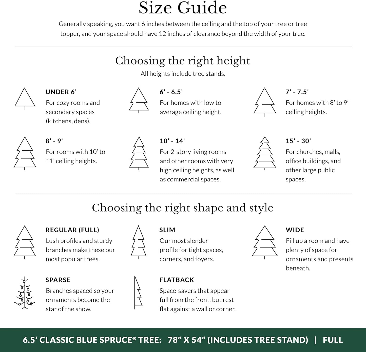Balsam Hill 6.5ft Pre-Lit Classic Blue Spruce - Artificial Christmas Tree with 2144+ Tips, 700 Clear Incandescent Lights, Easy Plug System, Premium Stand & Storage Bag for Indoor Holiday Decorating