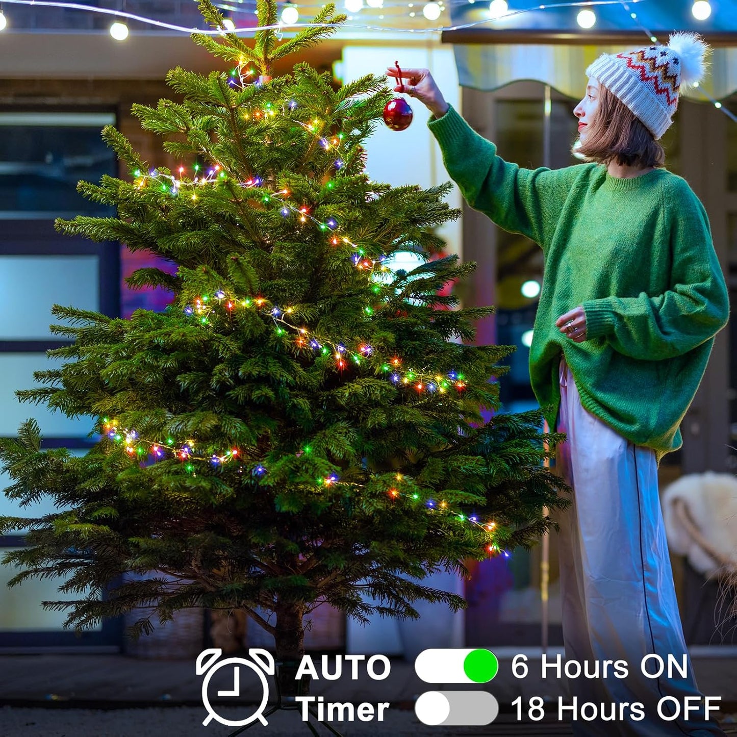 2 Pack Cluster Fairy Lights Battery Operated, Total 20Ft 400LED Christmas String Lights with Timer 8 Modes Twinkle Firecracker Fairy Lights for Garlands Tree Wedding Outdoor Decor (Multicolor)