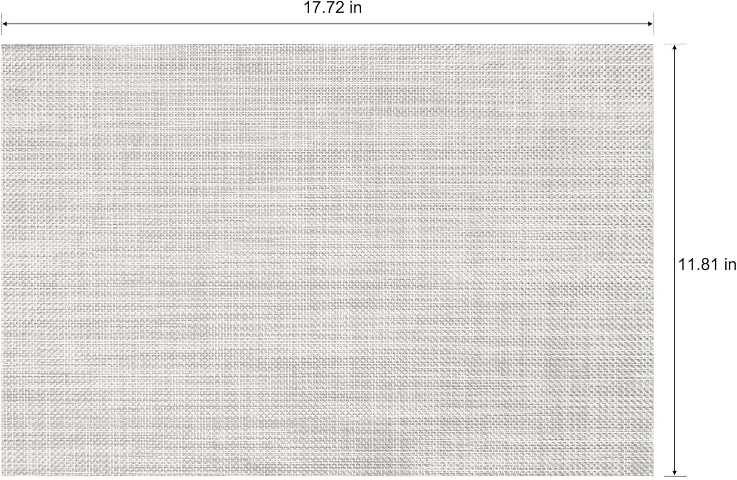 Placemats Set of 6 Washable Indoor/Outdoor Vinyl Place Mats for Dining Table Durable Non-Slip Heat Resistant PVC Weave Table Mats（Beige）