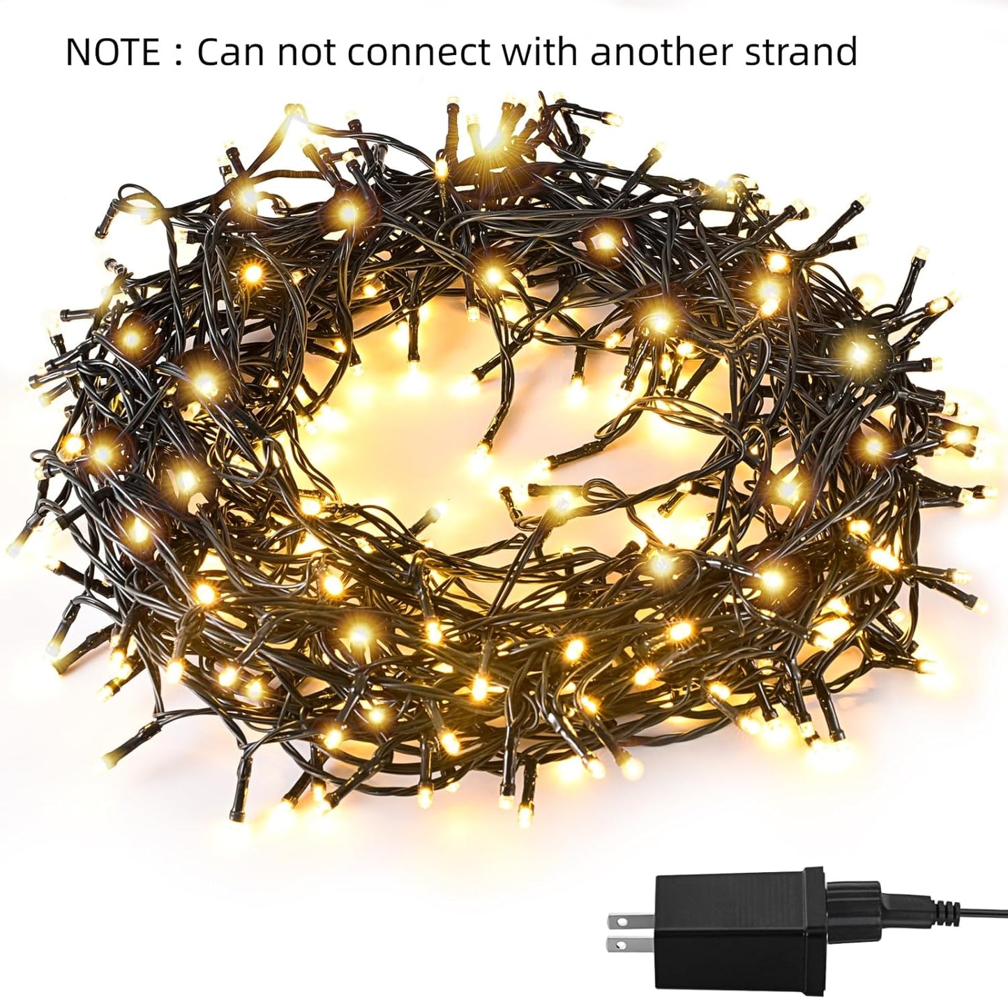 300 LEDs Warm White Christmas Lights 100ft Outdoor Indoor,Plug in Christmas Tree Lights,Green Wire LED String Lights for Home Decor Holiday Party Wedding