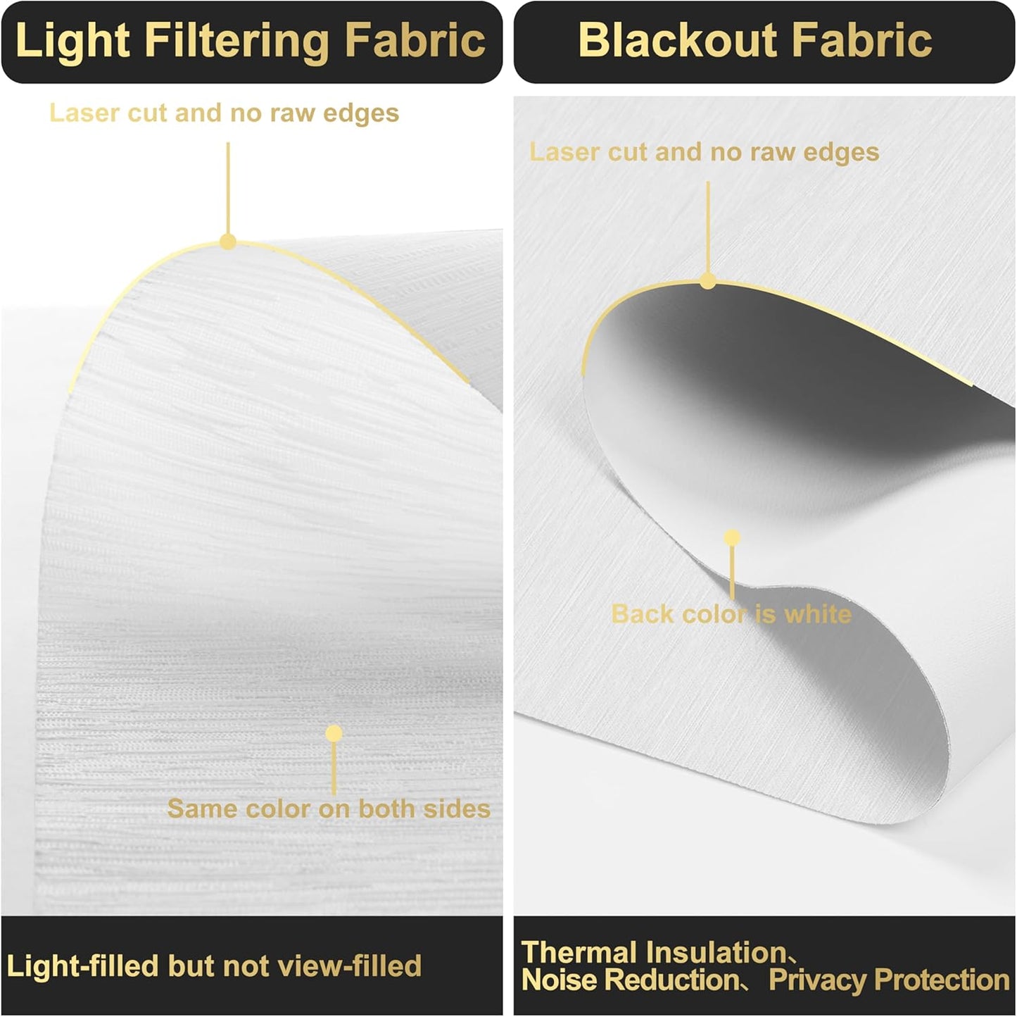 BERISSA Cordless Dual Roller Shades with Cassette Valance,Double Window Shades Blackout and Light Filtering Shades,Day and Night Roller Shades for Home Office Door.Striped Jacquard White.39 W x 80" H