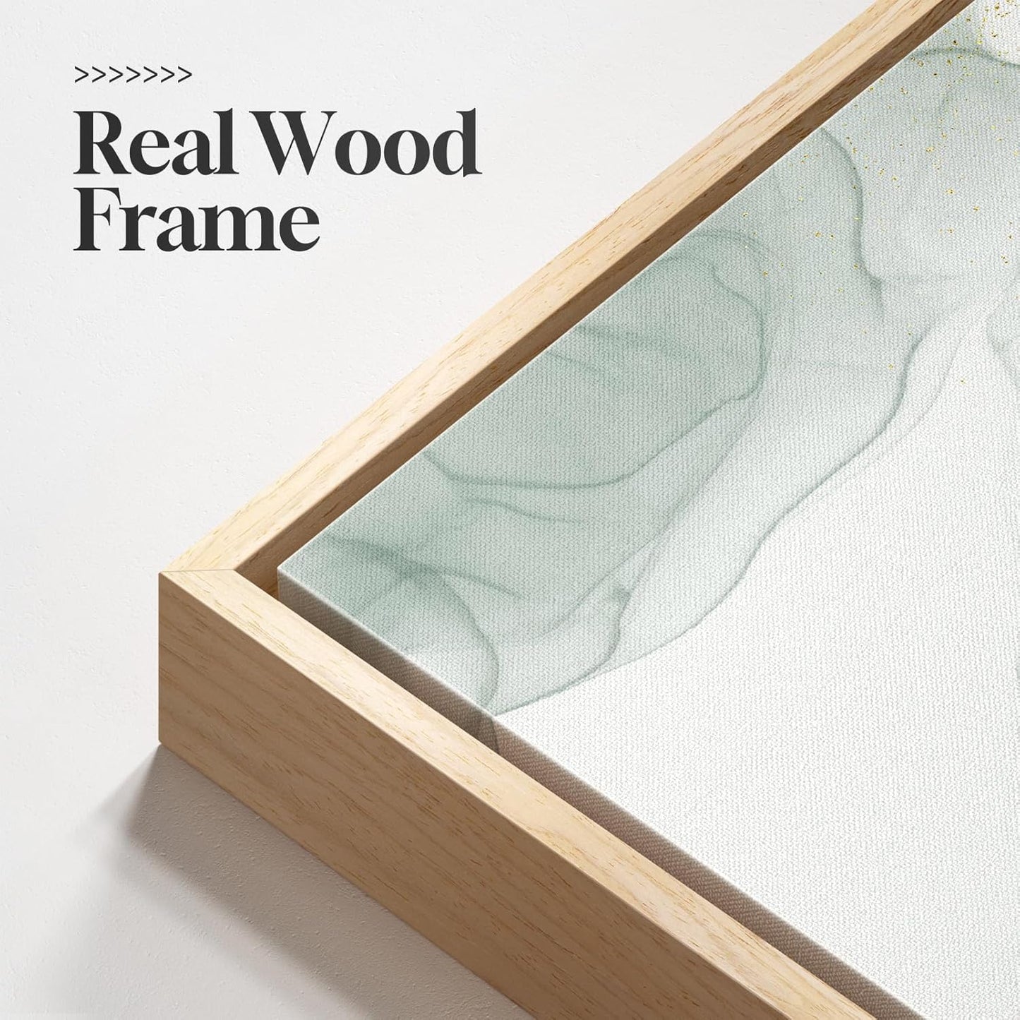 Large Framed Sage Green Abstract Wall Art for Living Room, 3 Piece Green and Gold Canvas Prints Paintings Artwork for Walls, Modern Minimalist Pictures for Hallway Stair Office Wall Decor 24x36 In