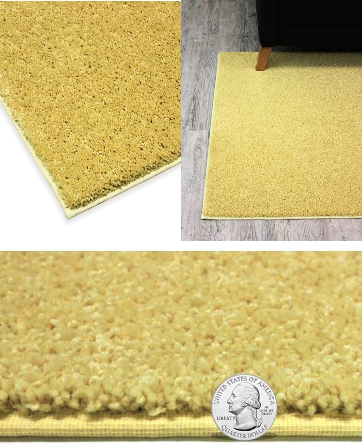 KOECKRITZ Soft and Colorful Kids Classroom Area Rugs (Passes Flammability Pill Test) Many Sizes and Bright Colors to Select from (6' x 9', Lemon)