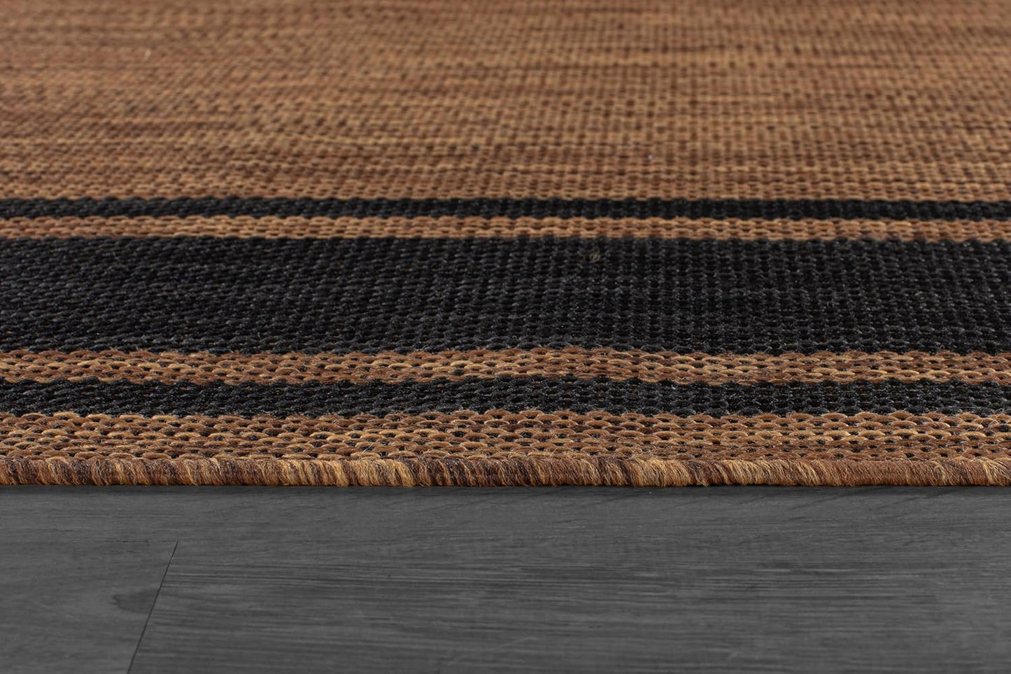 Beverly Rug Outdoor Rug 8x10 Modern Bordered Area Rugs for Indoor and Outdoor Patio Deck Porch Garden Waterproof Weather Sun Resistant Washable Outside Carpet (8 x 10 Gold)