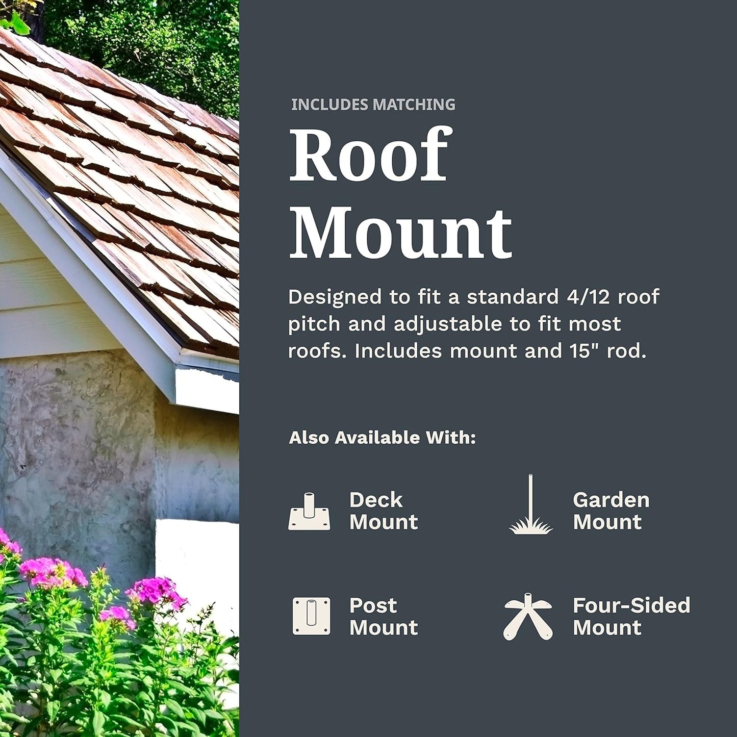 EZ Vane Birdhouse Weathervane — Roof Mount, Wind Cups, Antique Copper Finish, Steel with Durable Triple Powder Coating, Handcrafted in USA