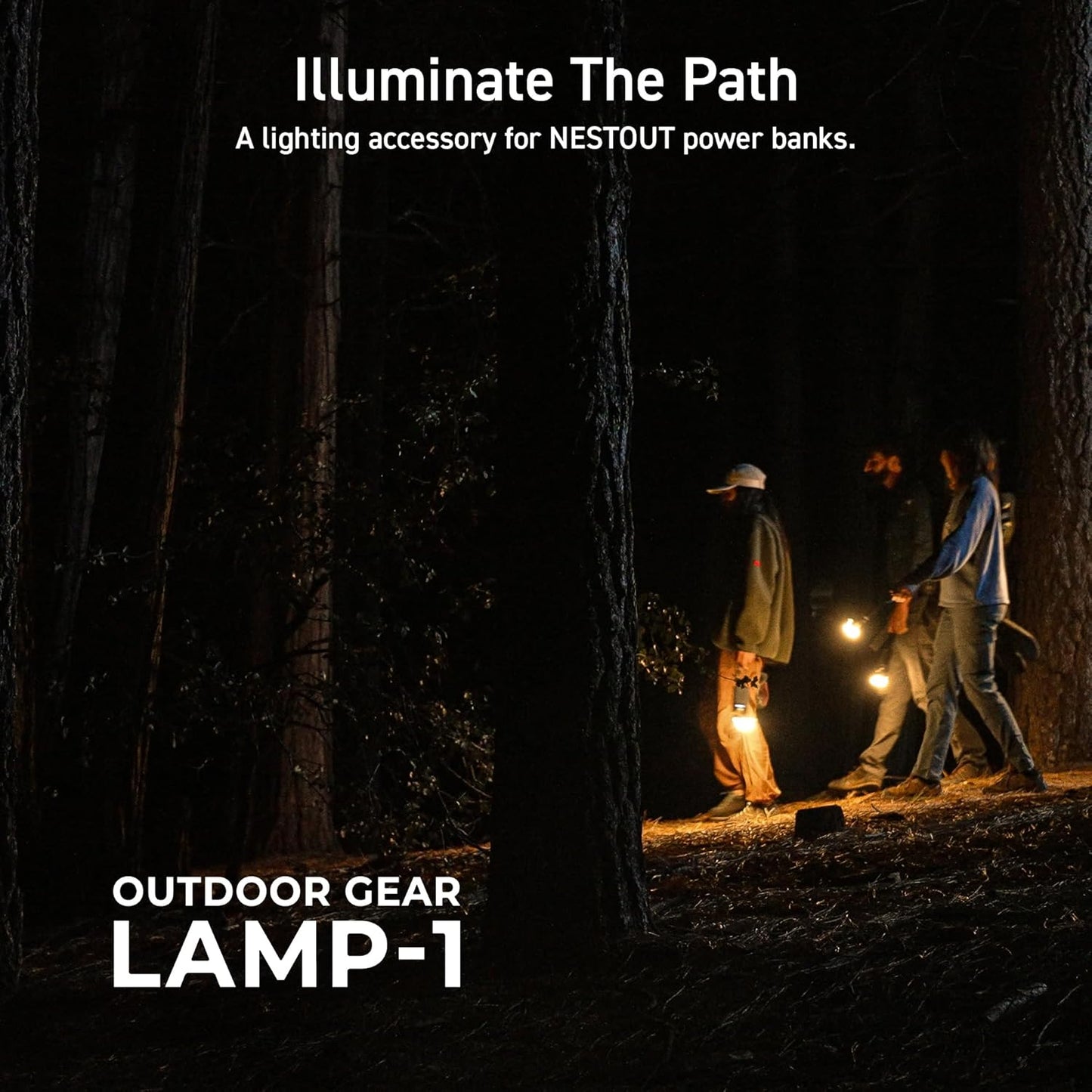 ELECOM NESTOUT Outdoor Camping LED Lantern w/ Mini Tripod, Dimmable USB Powered Soft LED Light, IP44 Water Dust Resistant, 10-350 Lumen, Portable Lamp for NESTOUT Power Bank, Beige (LAMP-1)