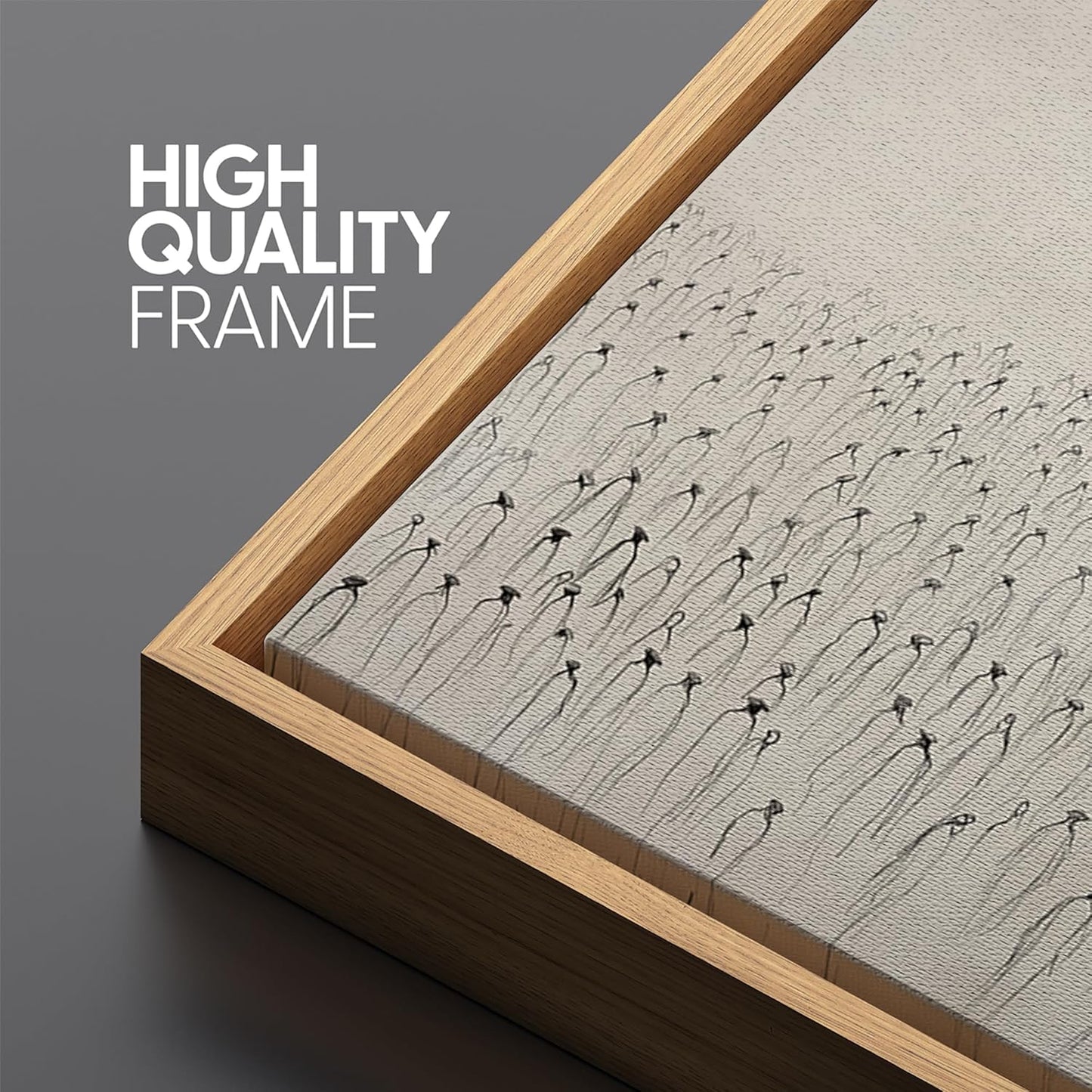 MUDECOR Extra Large Framed Canvas Print Wall Art Jesus Among The People Monochrome Religious Illustrations Decorative Colorful Multicolor for Bedroom - 60"x30"