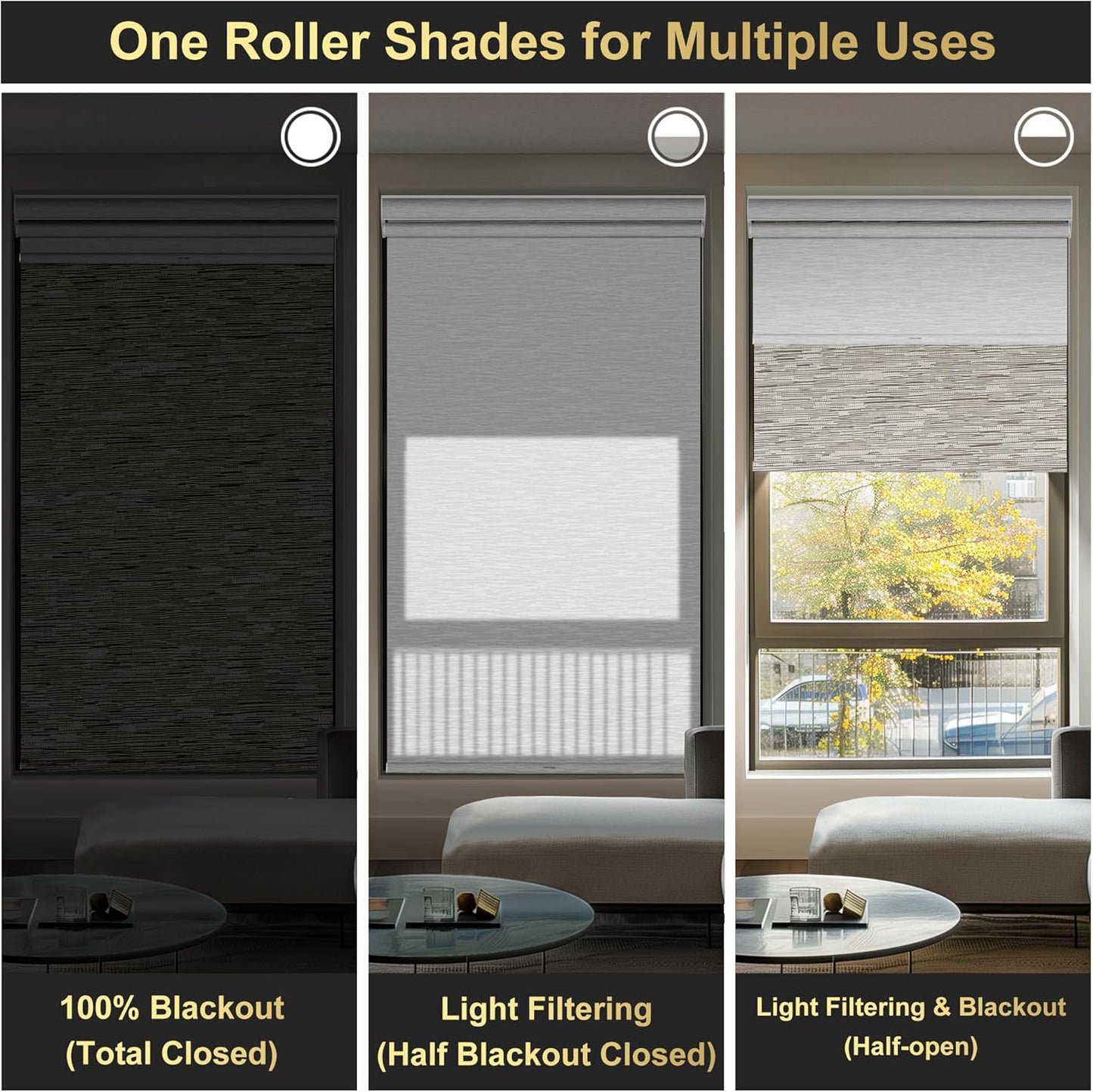 BERISSA Cordless Dual Roller Shade with Cassette Valance,Day and Night,Blackout and Light Filtering for Home Office,Custom Sizes,White & Brown