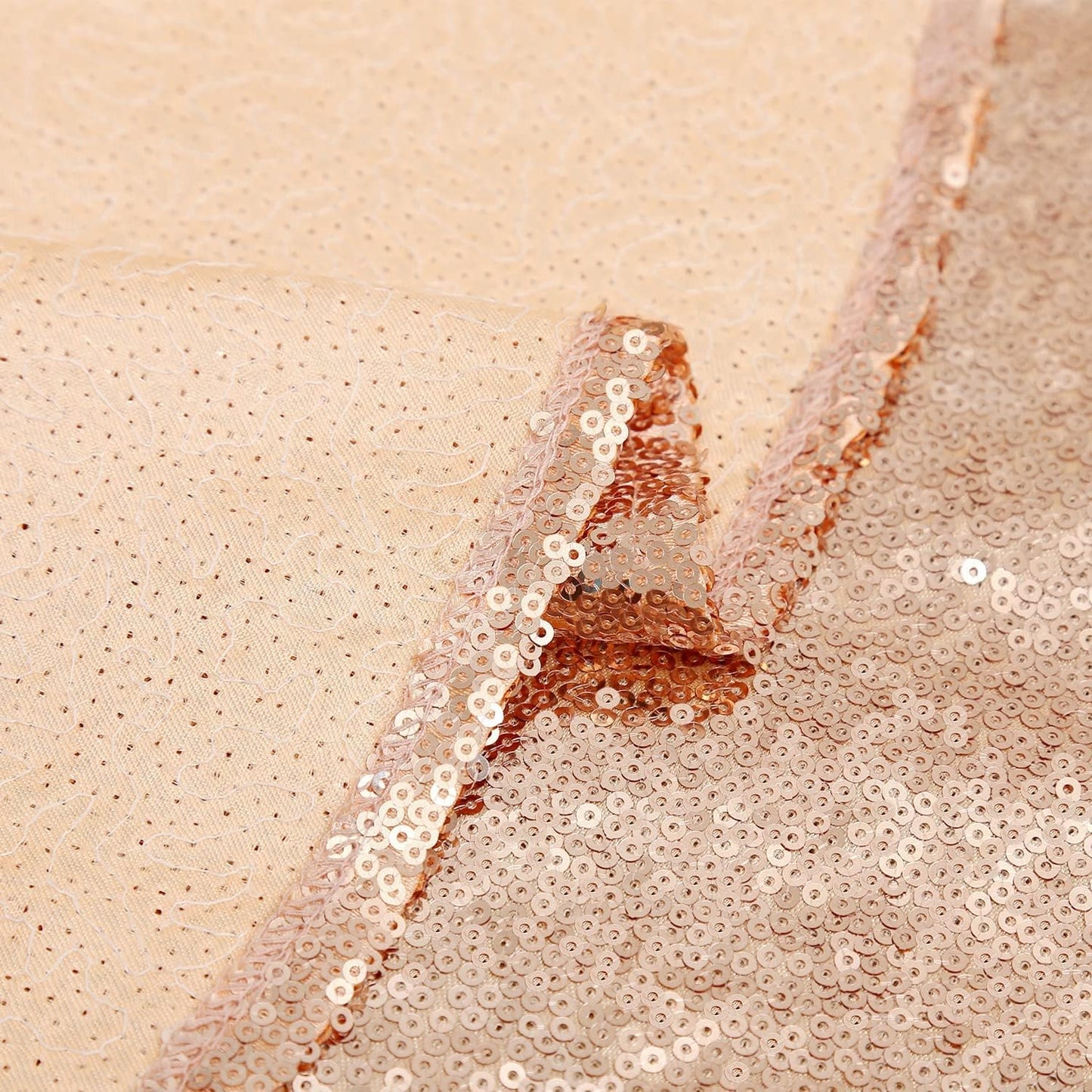 Tree Skirt 48 Inch Sequin Rose Gold Tree Skirt Christmas Decorations