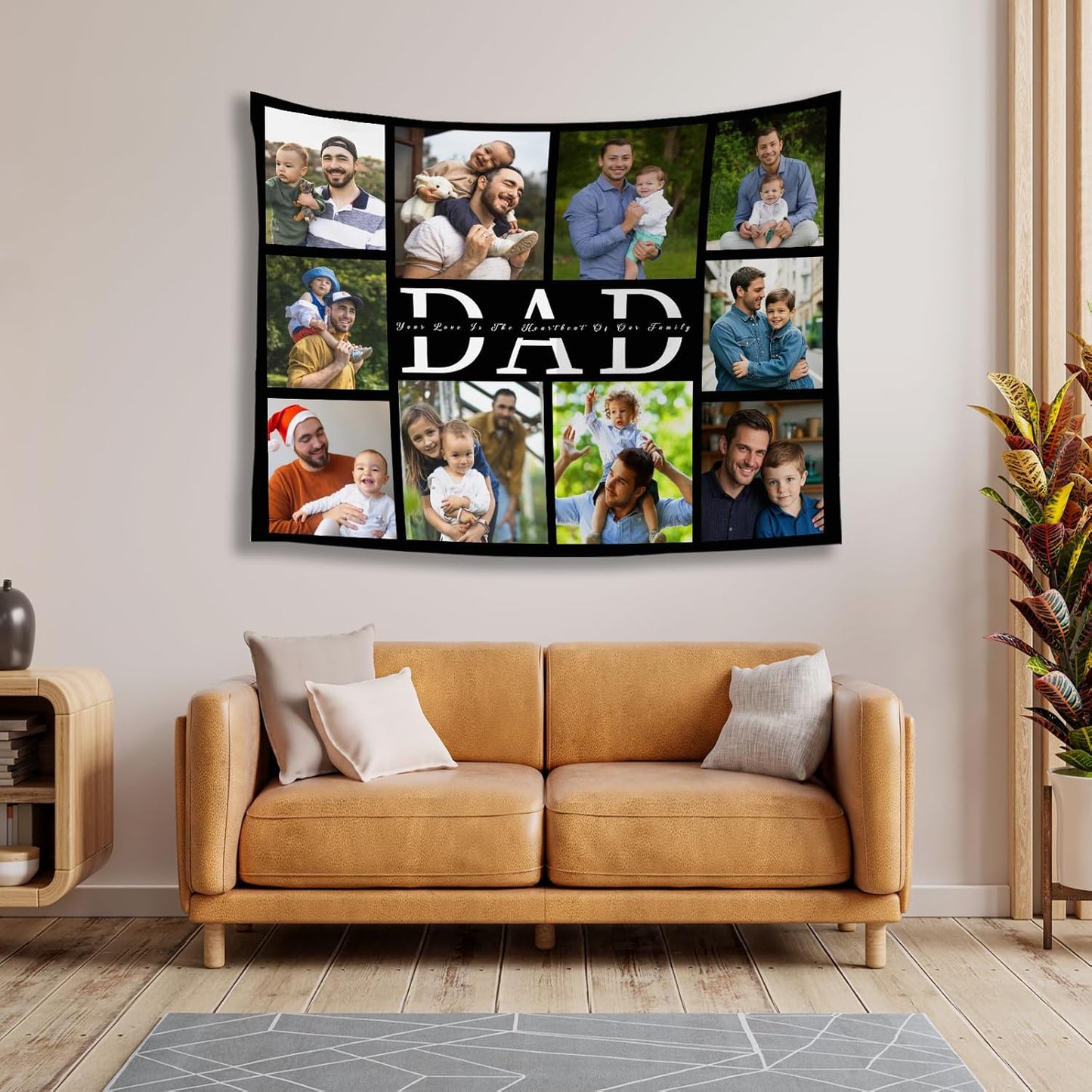 Custom Tapestry For Wall Bedroom Custom Backdrop Personalized Image Text Photo Customized Funny Tapestry Banners And Signs Dad's Day Horizontal Tapestrys