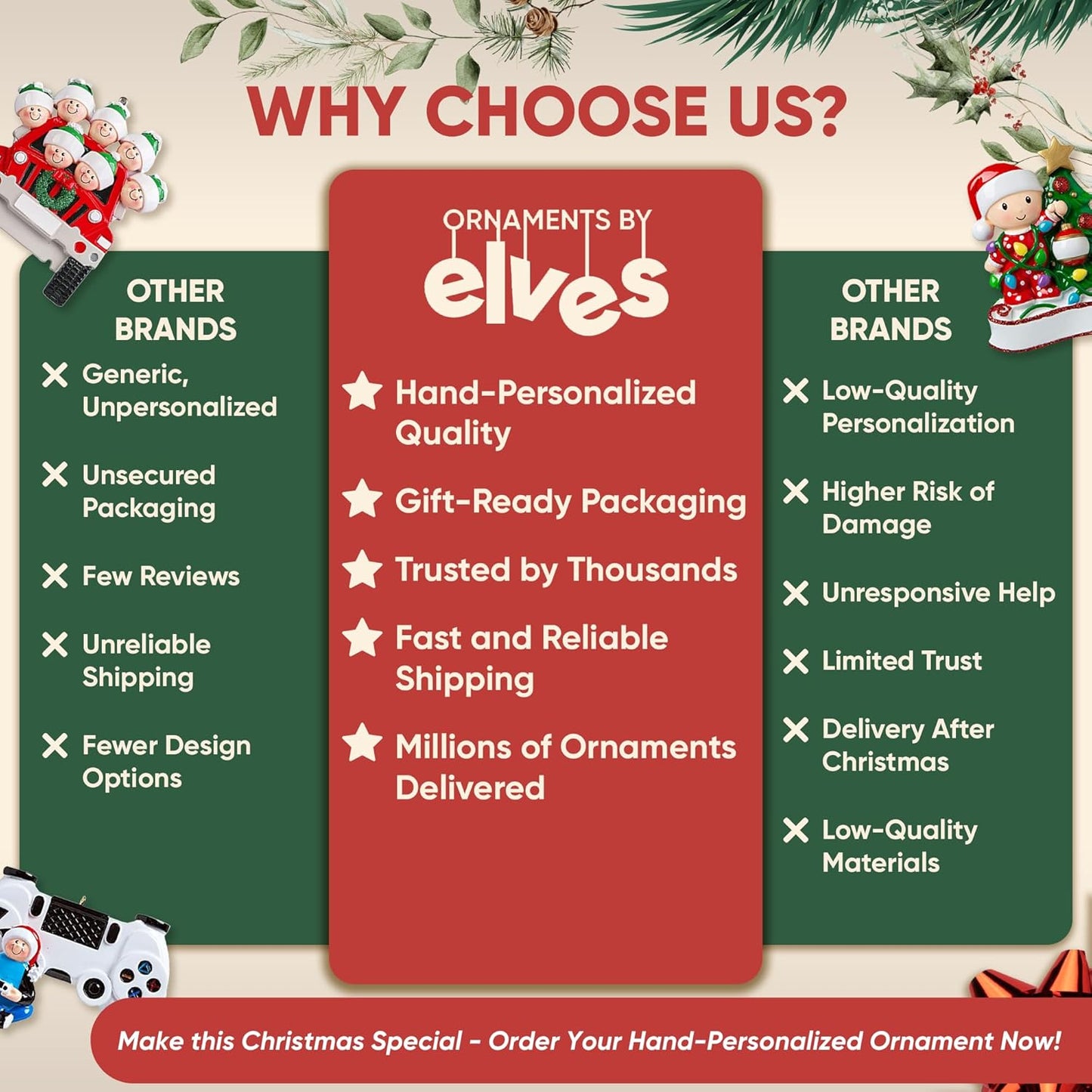 3D Personalized Babys First Christmas Ornament 2025 Boy | Baby's First Christmas Ornament 2025 Baby Ornaments for Xmas Tree My 1st Xmas Ornaments for Couples New Parents - Blue Polka Dot Baby Boy