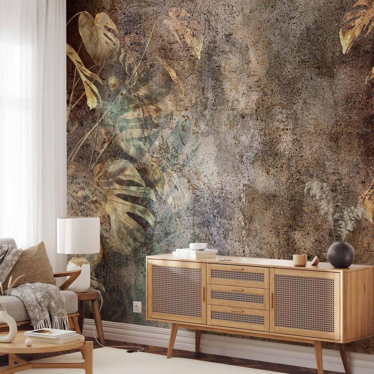 artgeist Wall Mural Monstera 154x110 in - XXL Peel and Stick Self-Adhesive Wallpaper Removable Large Sticker Foil Wall Decor Print Picture Design Nature Botanical Abstract Plants b-C-0859-a-a