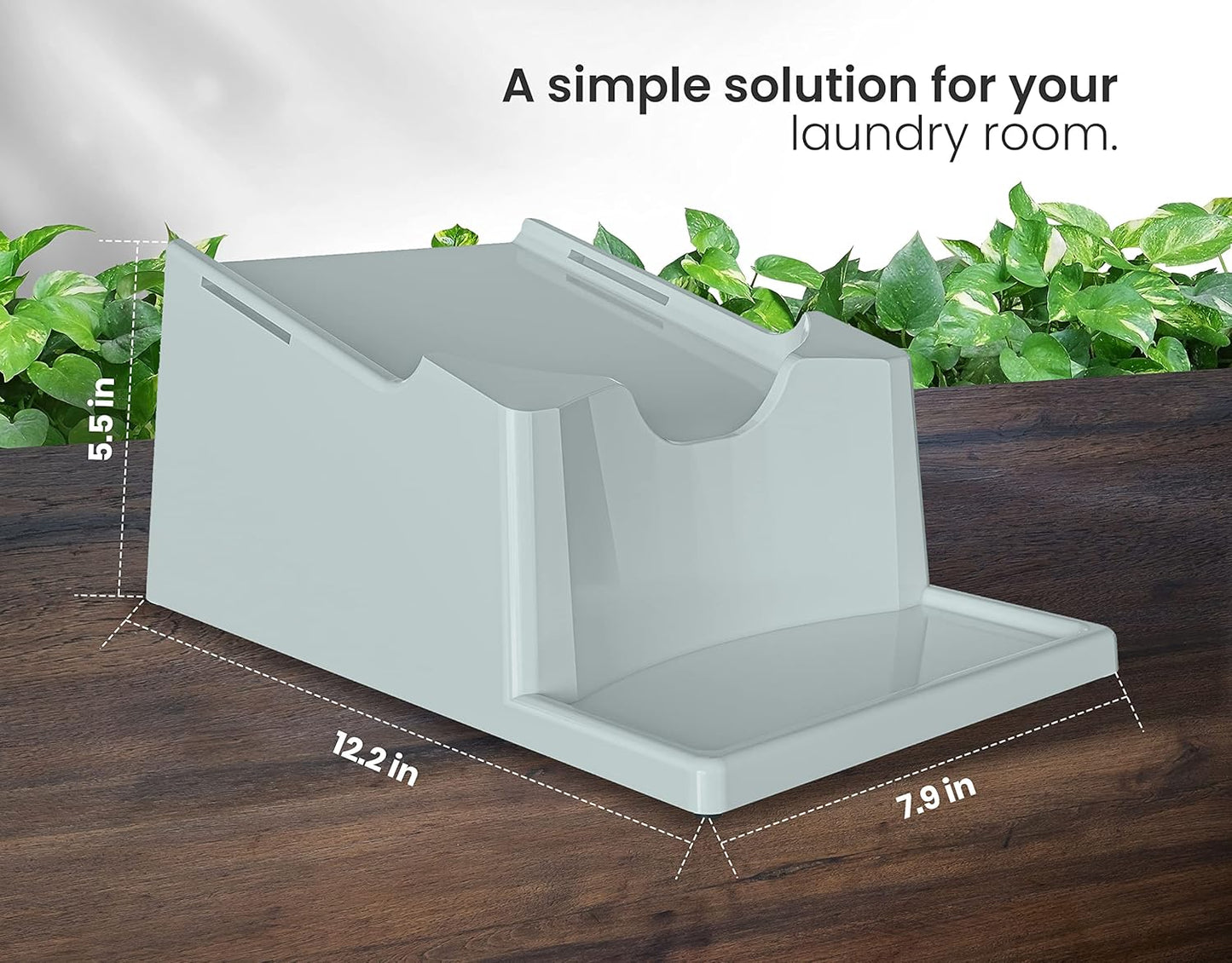 TidyFriend Laundry Detergent Holder Stand Organizer with Drip Tray, 2 Pack Laundry Soap Holder with Non-Slip Rubber Feet for Washing Space Organization, Angled Downward Slope for Easy Pouring (Blue)