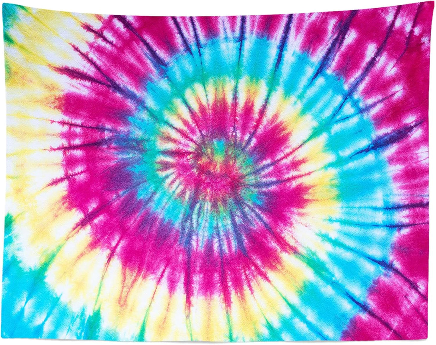 BELECO Tie Dye Tapestry Wall Hanging Fabric 80x60 Inch Colorful Spiral Tie Dye Tapestry Hippi 60s Themed Party Decorations Rainbow Tapestry Art Wall Decor for Bedroom Aesthetic Living Room Dorm