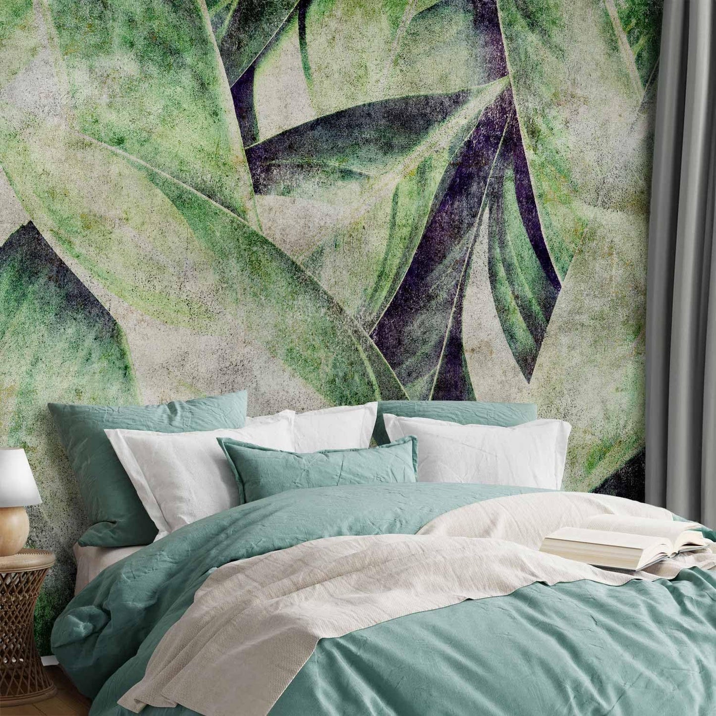 artgeist Wall Mural Tropical Leaves 138x101 in - XXL Non-Woven Wallpaper Fleece Wall Decor Photo Print Picture Image Design Jungle Nature Botanical b-C-0844-a-a