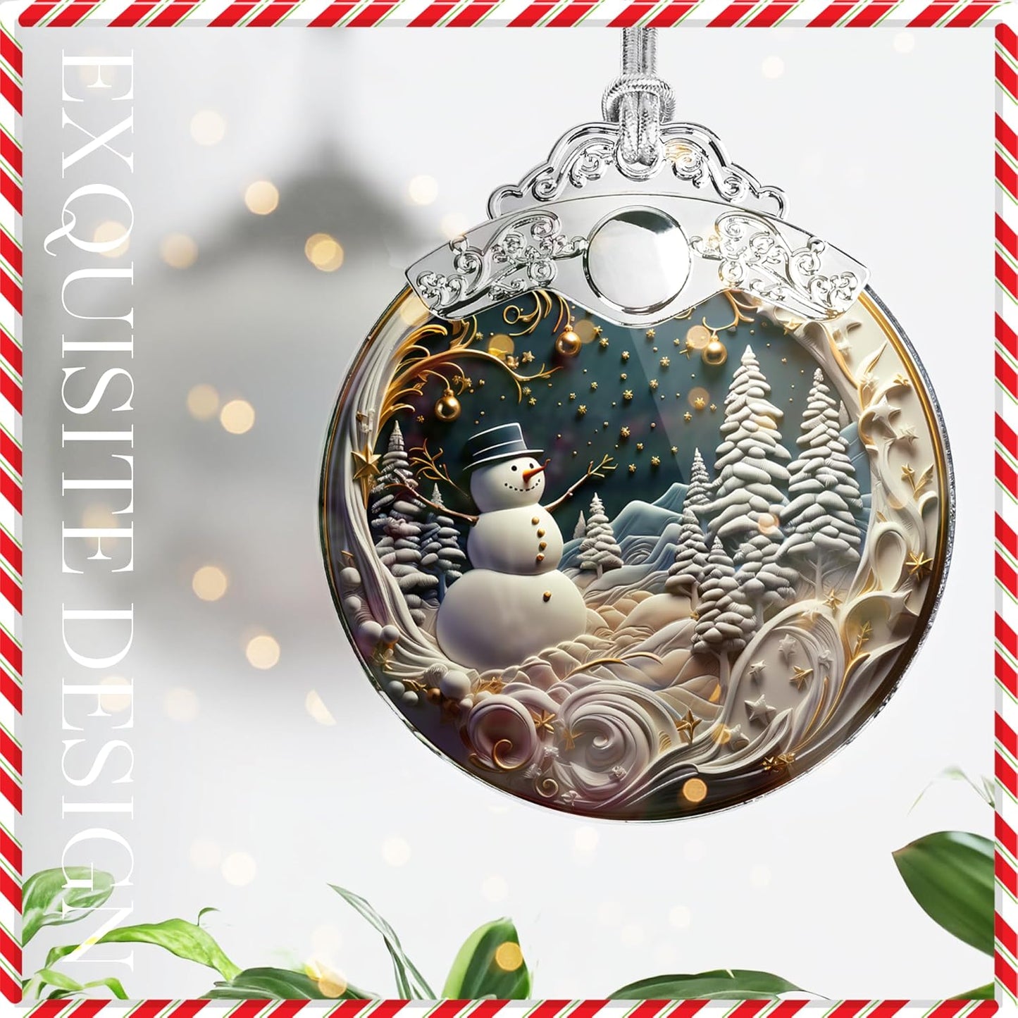 2025 Christmas Ornament, Christmas Ornaments, Ornaments,Christmas Tree Ornaments, Christmas Tree 2D Acrylic Ornament, White Elephant Gifts, Gag Gifts Funny Adult, Christmas Decor (Snowman)