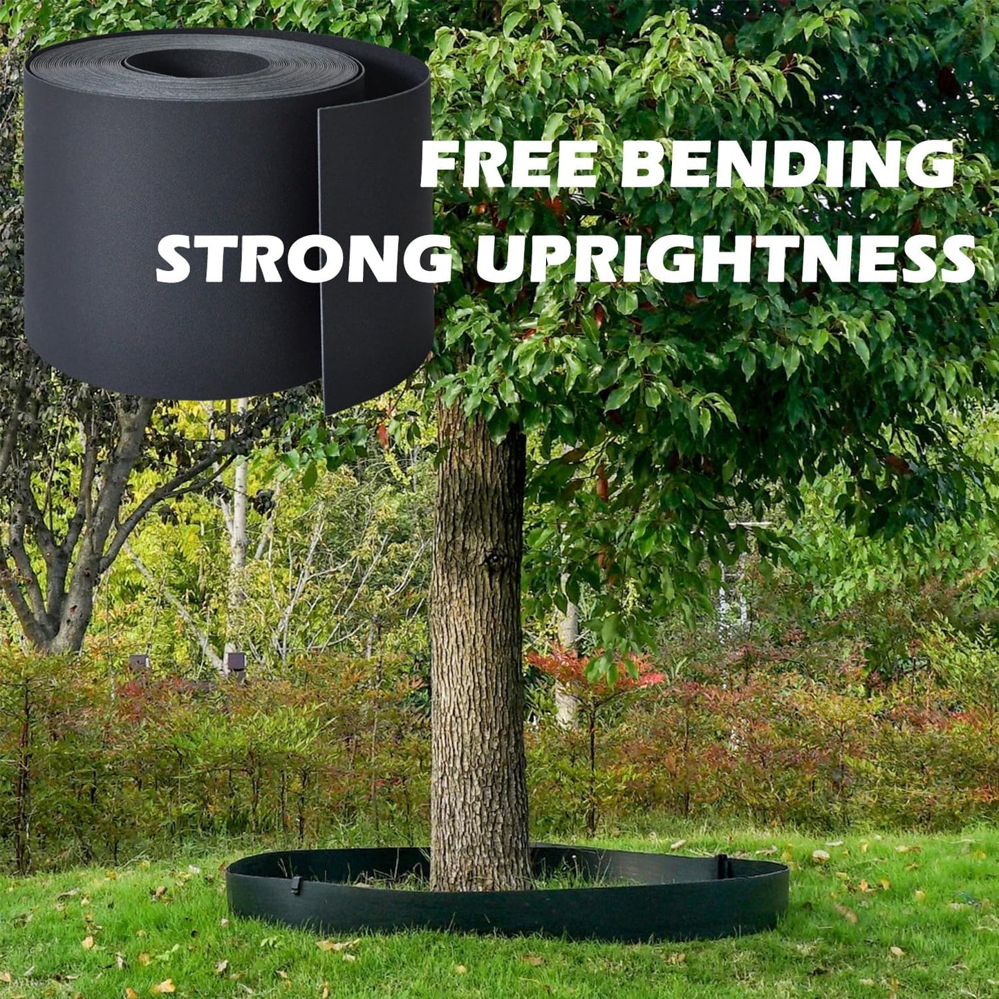 40ft Landscape Garden Edging 7.5 Inch Tall, Dark Gray