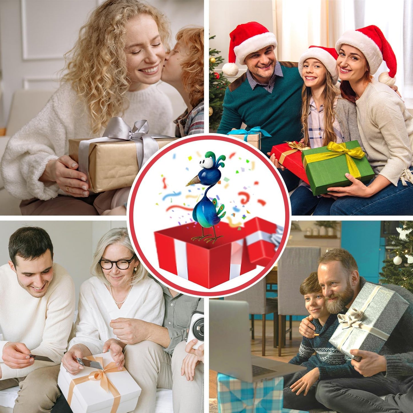 Kircust Peacock Decor Metal Yard Art Outdoor Statues Lawn Decorations Outside Garden Peacocks Decoration for Home