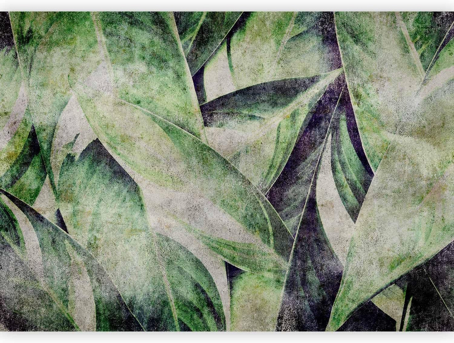 artgeist Wall Mural Tropical Leaves 116x83 in - XXL Peel and Stick Self-Adhesive Wallpaper Removable Large Sticker Foil Wall Decor Print Picture Image Design Jungle Nature Botanical b-C-0844-a-a