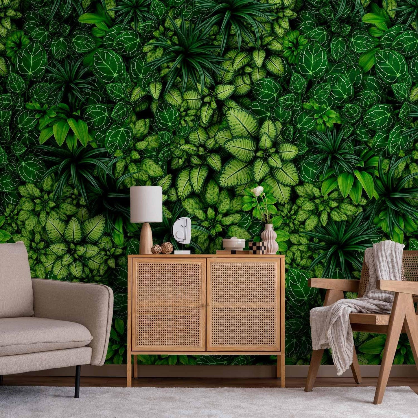 artgeist Wall Mural Plants 177x124 in - XXL Non-Woven Wallpaper Fleece Wall Decor Photo Print Picture Image Design Nature Botanics Tropical Leaves b-B-0601-a-a