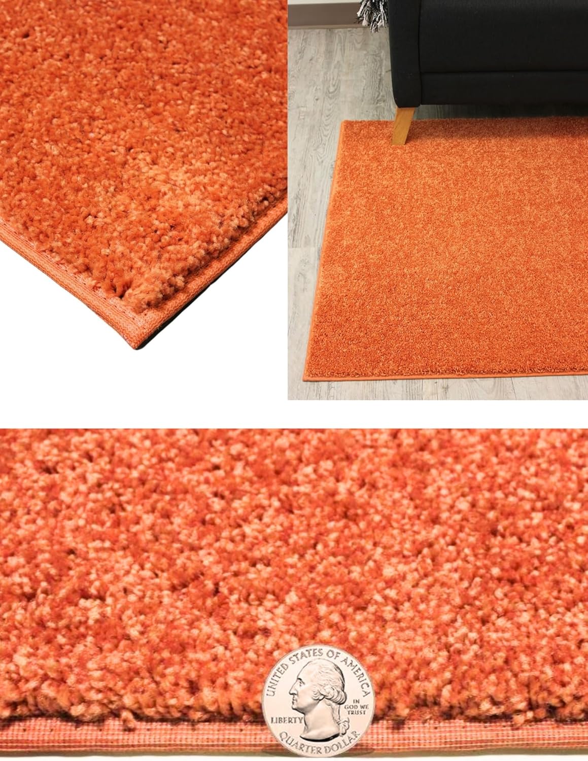 KOECKRITZ Soft and Colorful Kids Classroom Area Rugs (Passes Flammability Pill Test) Many Sizes and Bright Colors to Select from (8' x 10', Tangerine)