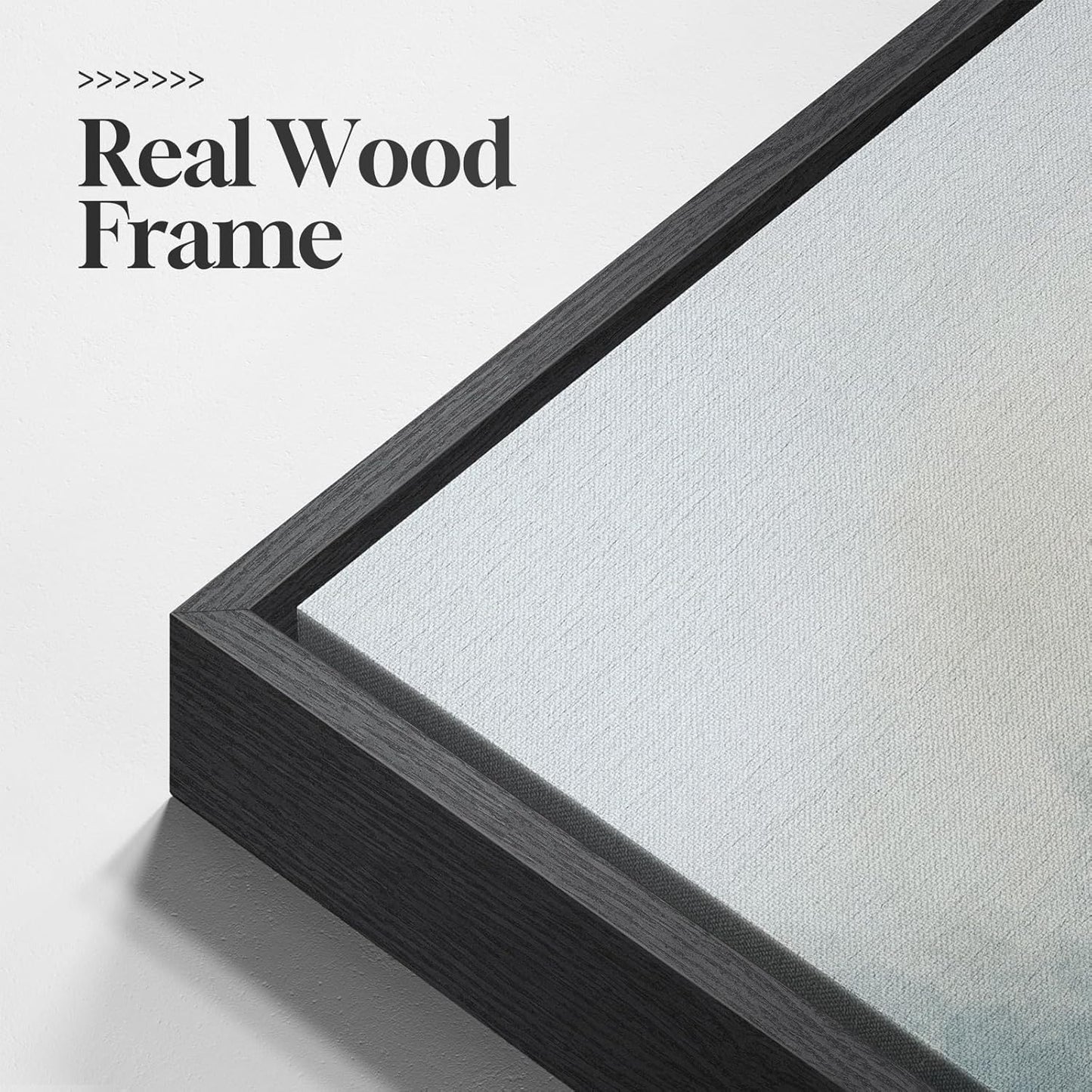 Large Framed Abstract Nature Landscape Wall Art for Living Room, 3 Piece Modern Canvas Prints Paintings Artwork for Walls, Blue Watercolor Lake Mountain Pictures for Hallway Office Wall Decor 24x36 In