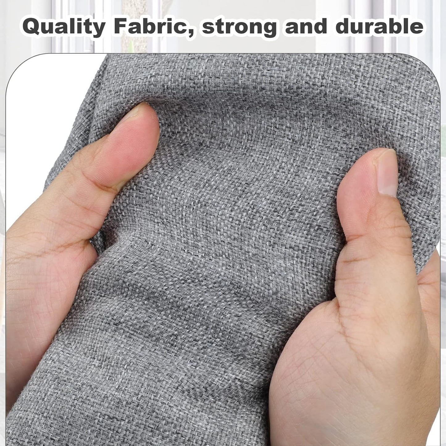 Large 17" 36 Quart Collapsible Stackable Storage Bins with Lids, 5 Packs Gray Foldable Fabric Closet Storage Boxes with Lids, Heavy-duty Linen Cube Baskets(17 x 12 x 11)