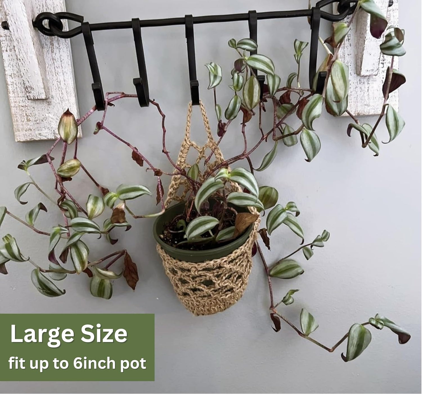 2PK Wall Planters for Indoor Plants, Macrame Plant Hanger | Wall Planter, Plant Hanger, Hanging Planter (2PK, for 6 inch Pot)