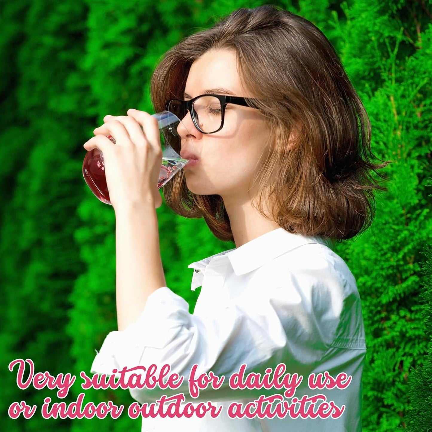 Sliner 2 Pack 17oz Cherry Blossom Stemless Wine Glasses Floral Drinking Glasses Cherry Blossom Tumbler Cups for Women Birthday Anniversary Gift Parties Supplies