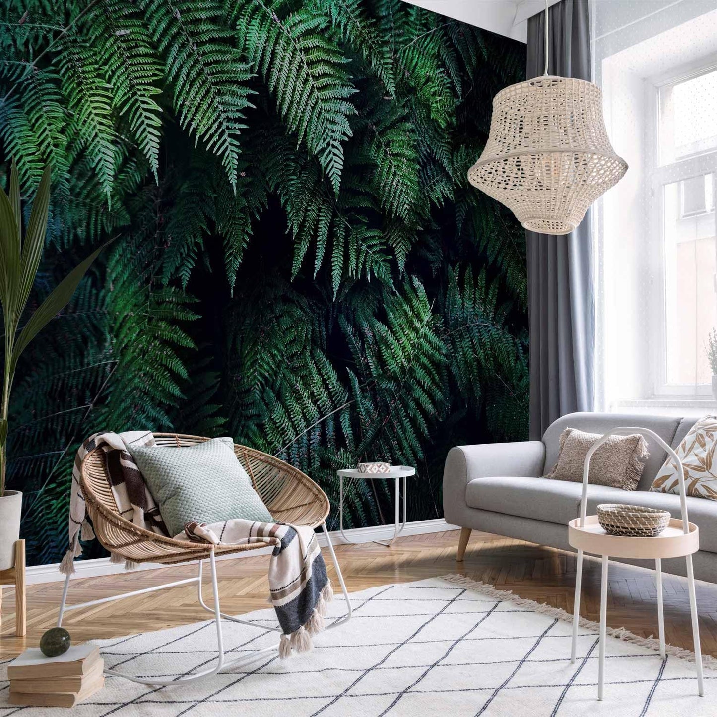 artgeist Wall Mural 3D Effect 173x124 in - Peel and Stick Self-Adhesive Wallpaper Removable Large Sticker Foil Wall Decor Print Picture Image Design - Tropical Leaves b-C-0564-a-a