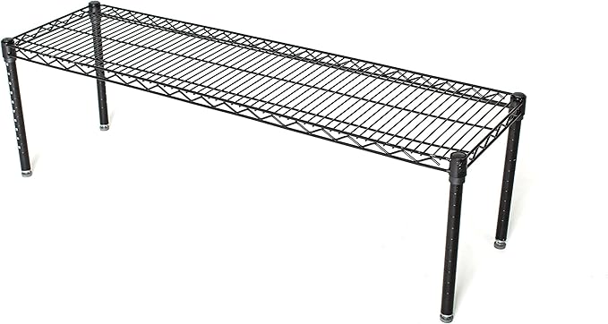 Omega Products Corporation 14" Deep x 48" Wide x 14" High Black Stationary Dunnage Rack