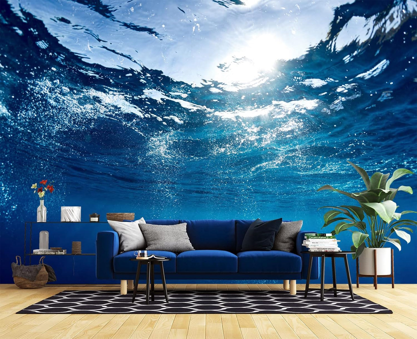 Sunlight Shining into The sea Wall Mural Wallpaper for Bedroom 103" x 69"