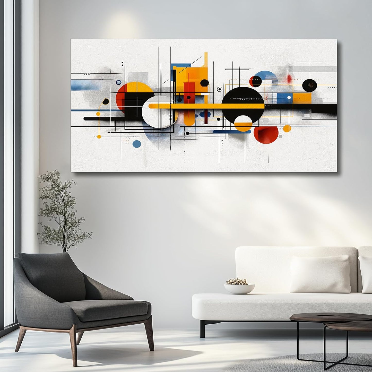 Canvas Wall Art for Living Room Large Wall Decor for Office Bedroom Decorations Color Line Painting Artwork Room Wall Mural Aesthetic Home Decor 30x60 in