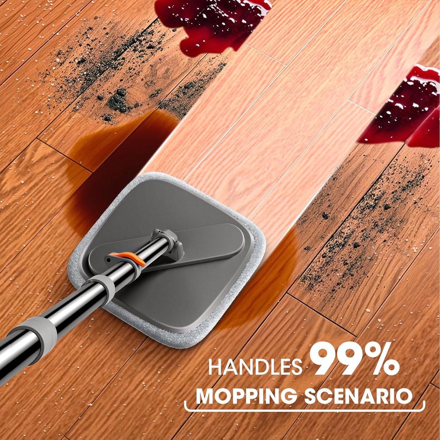 Mop and Bucket Set, Spin Mop with Separate Dirty Water System, Deep-Cleaning Mops for Floors, Versatile Mops for Walls