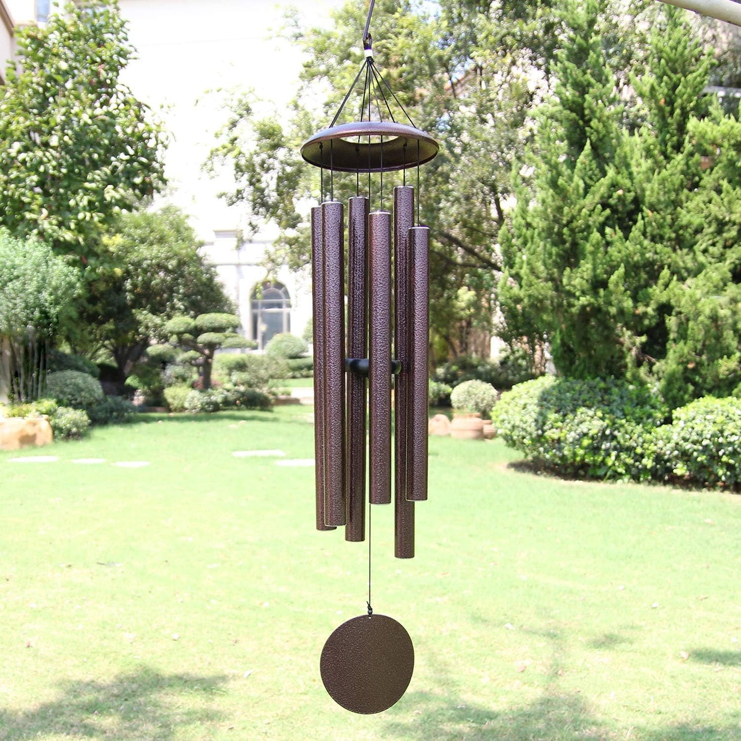 ASTARIN Outdoor Wind Chimes, 45 in Memorial Chimes with 6 Heavy Tubes, Large Deep Tone for Garden Hanging Decor, Sympathy Gifts. Bronze