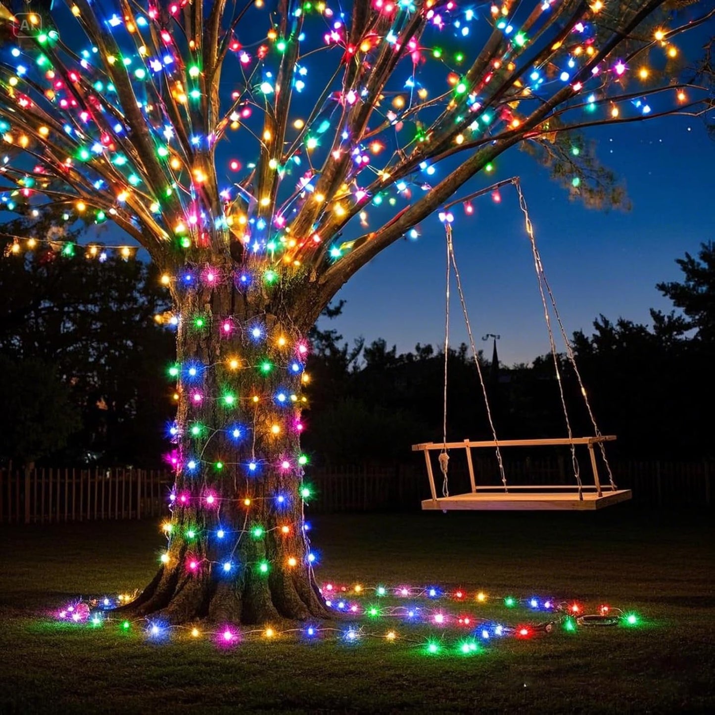 Christmas Lights Outdoor Waterproof 100ft 300 LED String Lights Indoor 8 Modes Clear Wire, Plug in Colorful Twinkle Fairy Light for Bedroom Wedding Party Decorations