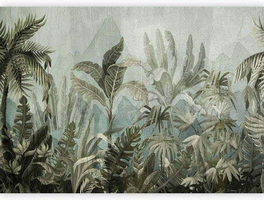 artgeist Wall Mural Leaves 173x124 in - Peel and Stick Self-Adhesive Wallpaper Removable Large Sticker Foil Wall Decor Print Picture Design Nature Botanical Plants Palm Abstract b-C-0854-a-a