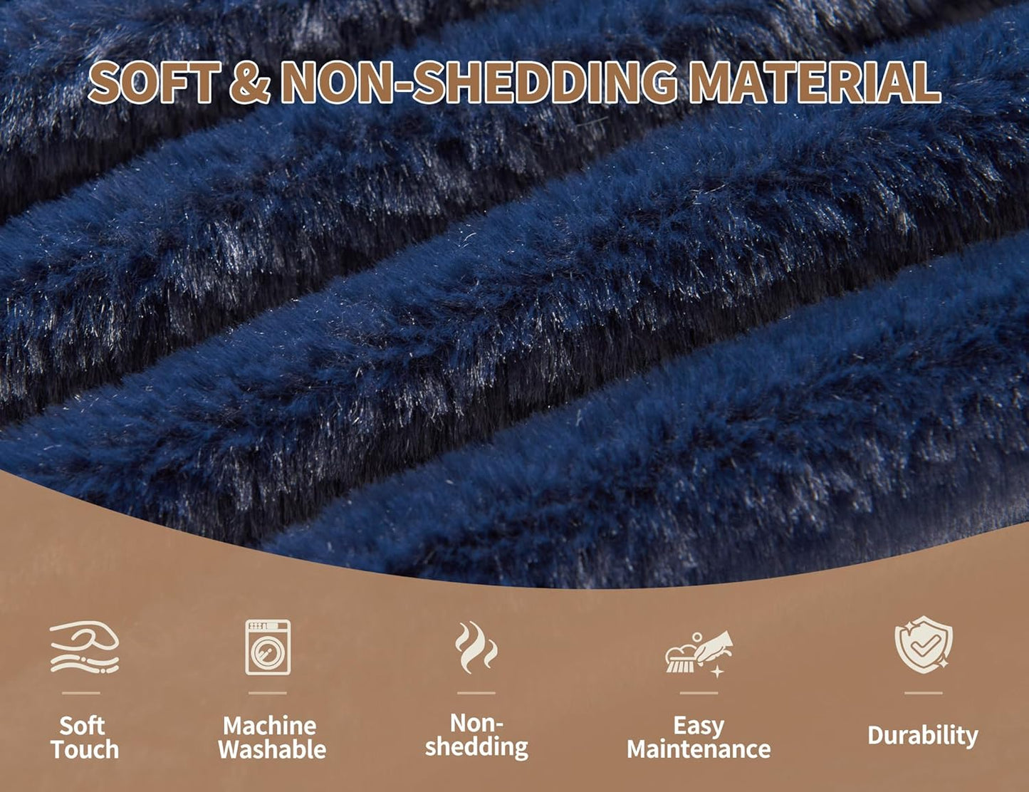 Boho Ottoman Living Room Furniture 26"x18" Round Ottomans Pouf Couch Foot Rest Navy Pouf Ottoman Foot Rest with Foam Chunk Filling Pouffe Ottomans Stuffed Foot Rests Poufs for Couch