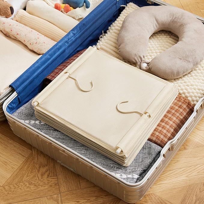 MAX Houser 6 Tier Shelf Hanging Closet Organizer, Closet Hanging Shelf with 2 Sturdy Hooks for Storage,2 Pack, Foldable (Yellow)