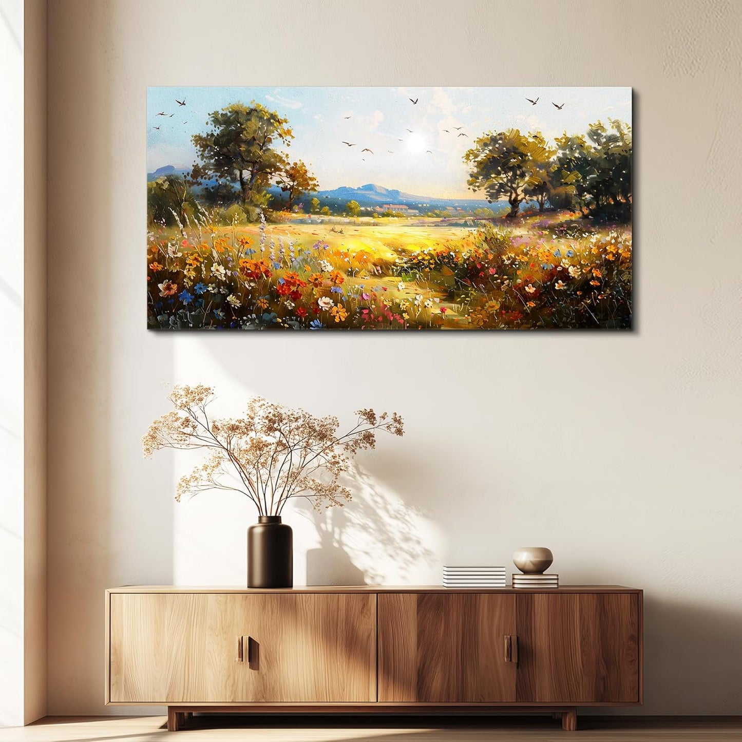 Canvas Wall Art for Living Room Wall Decor for Bedroom Office Wall Decoration Rural Pastoral Painting Artwork Room Aesthetic Home Decor 20x40 in