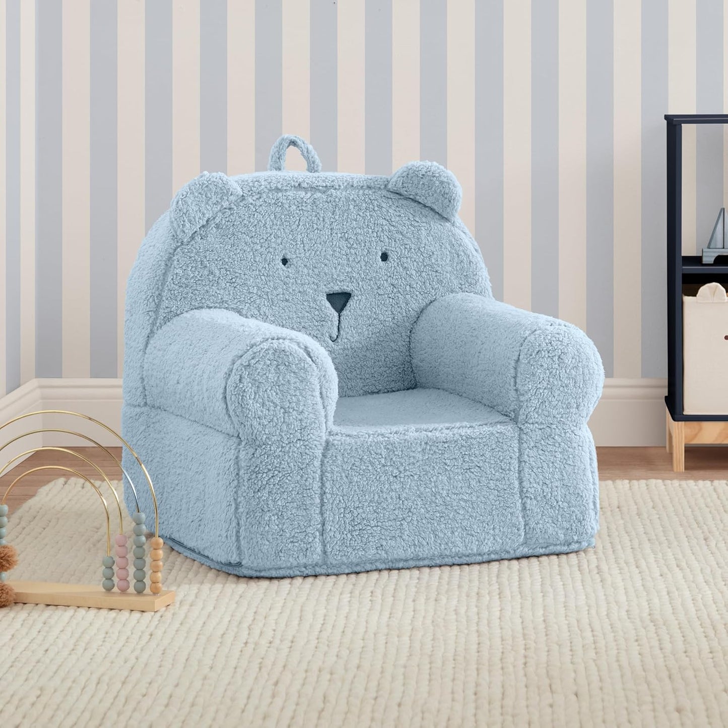 Delta Children babyGap Sherpa Bear Chair - Greenguard Gold Certified, Powder Blue