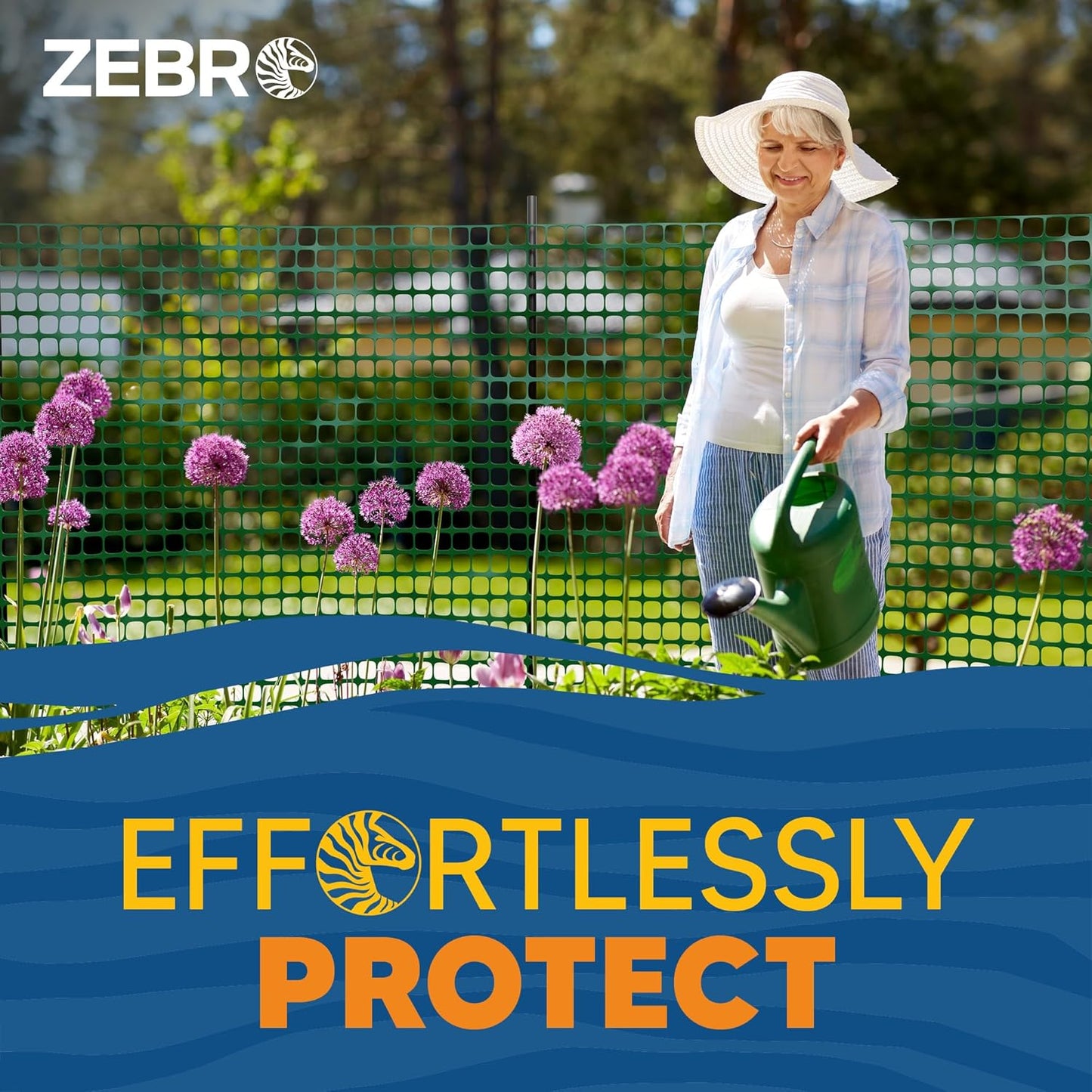 ZEBRO 4' x 100' Green Plastic Garden Fence Roll – Light Duty Mesh Fencing for Temporary Fence, Snow, Garden Netting, Animal Barrier, Agricultural Fencing & Lawn Protection