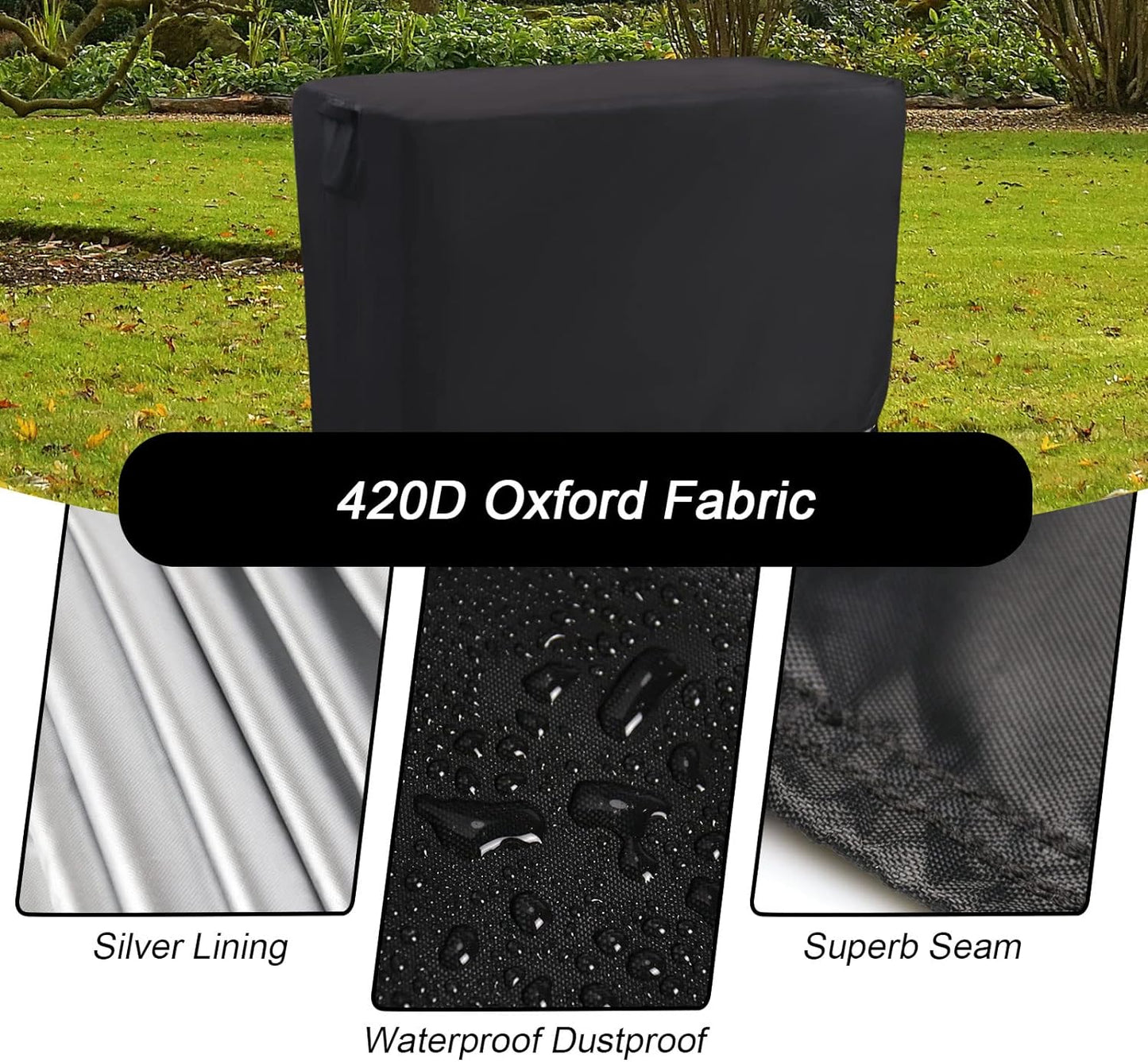 Kingling Outdoor Prep Table Cover, Waterproof Stainless Steel Table Covers Metal Table Cover Protection for Patio Kitchen Prep Work Tables - 36''L x 24''W x 35''H