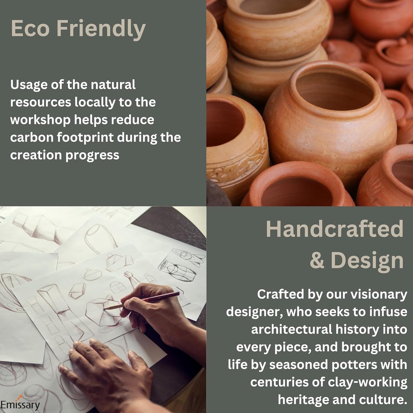 Emissary Bullet 18 in. Green Ceramic Round Planter (18 in. L x 18 in. W x 21 in. H) with Drainage Hole