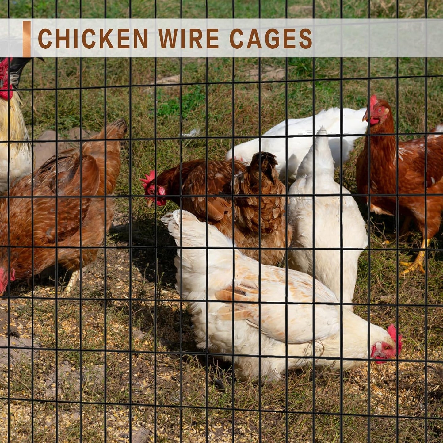 Tongmo 4 ft x 100 ft Black PVC Coated Welded Wire Fence, 16GA Garden Chicken Wire Fence Roll, Mesh Size 2" x 4" Hardware Cloth, Ideal for Yard Protection and Poultry Netting