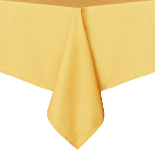 sancua Rectangle Tablecloth - 60 x 120 Inch - Stain and Wrinkle Resistant Washable Polyester Table Cloth, Decorative Fabric Table Cover for Dining Tables, Buffet Parties and Camping, Yellow
