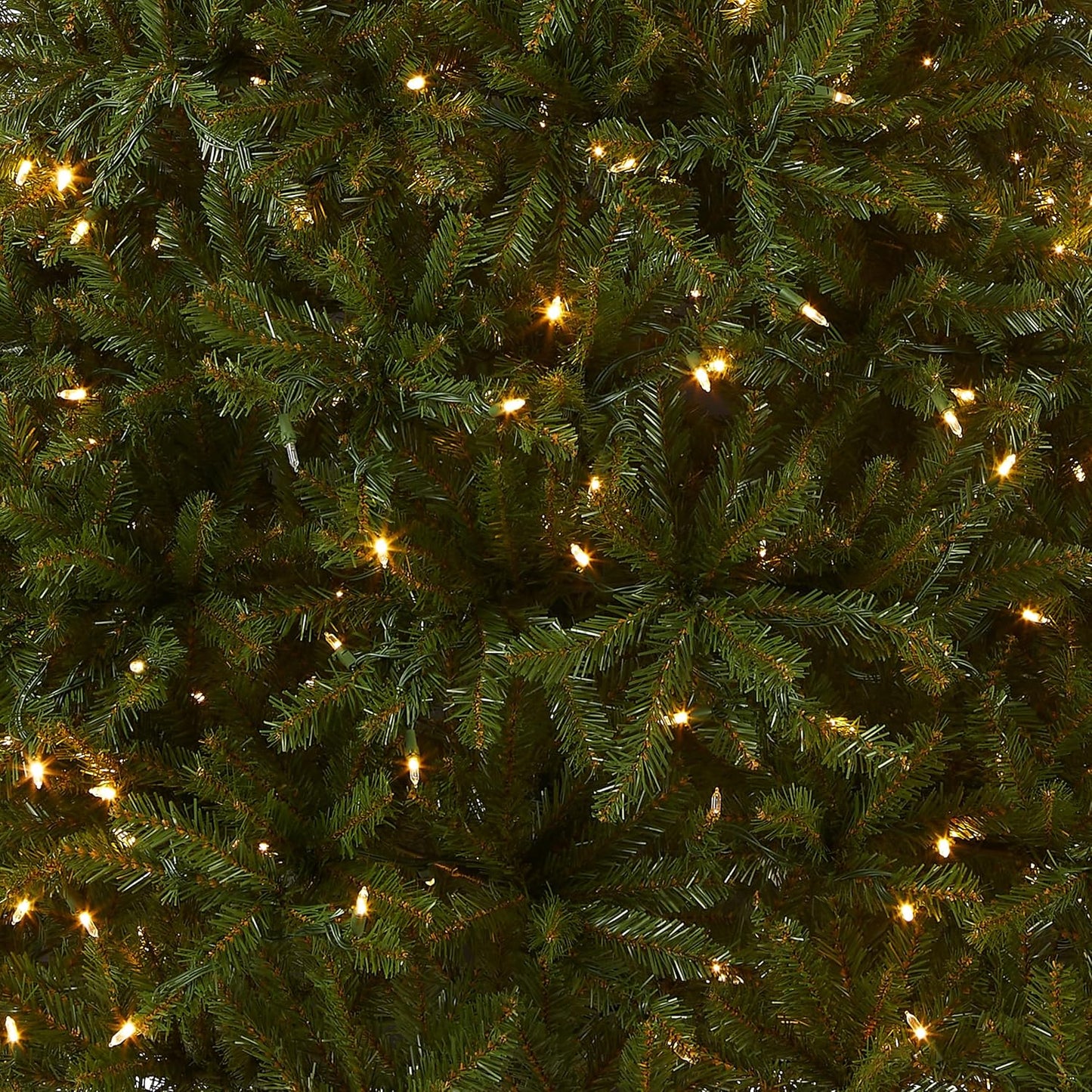 National Tree Company Pre-Lit Artificial Full Christmas Tree, Green, Dunhill Fir, Dual Color LED Lights, Includes PowerConnect and Stand, 7 Feet