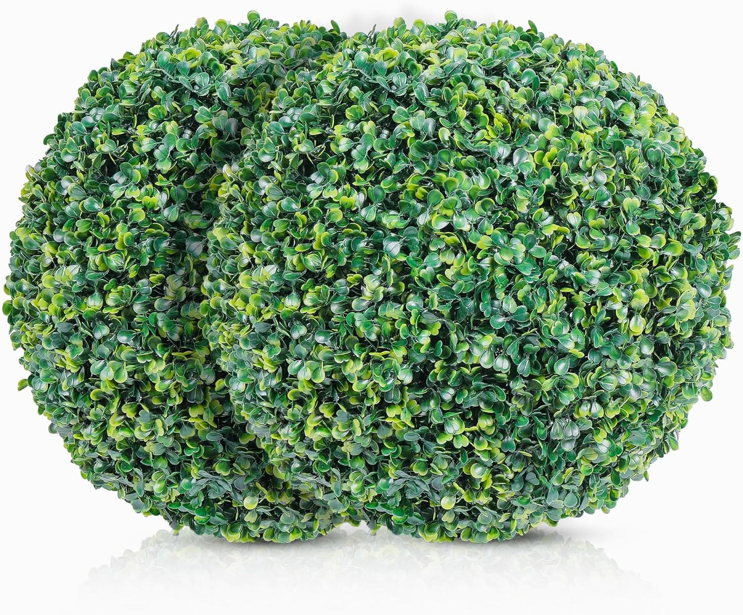 DRAY Premium 20.87" Faux Boxwood Balls – Set of 2 Artificial Topiary Spheres for Outdoor & Indoor Use – Realistic, UV-Resistant, Weatherproof Decorative Greenery – Check Measurements