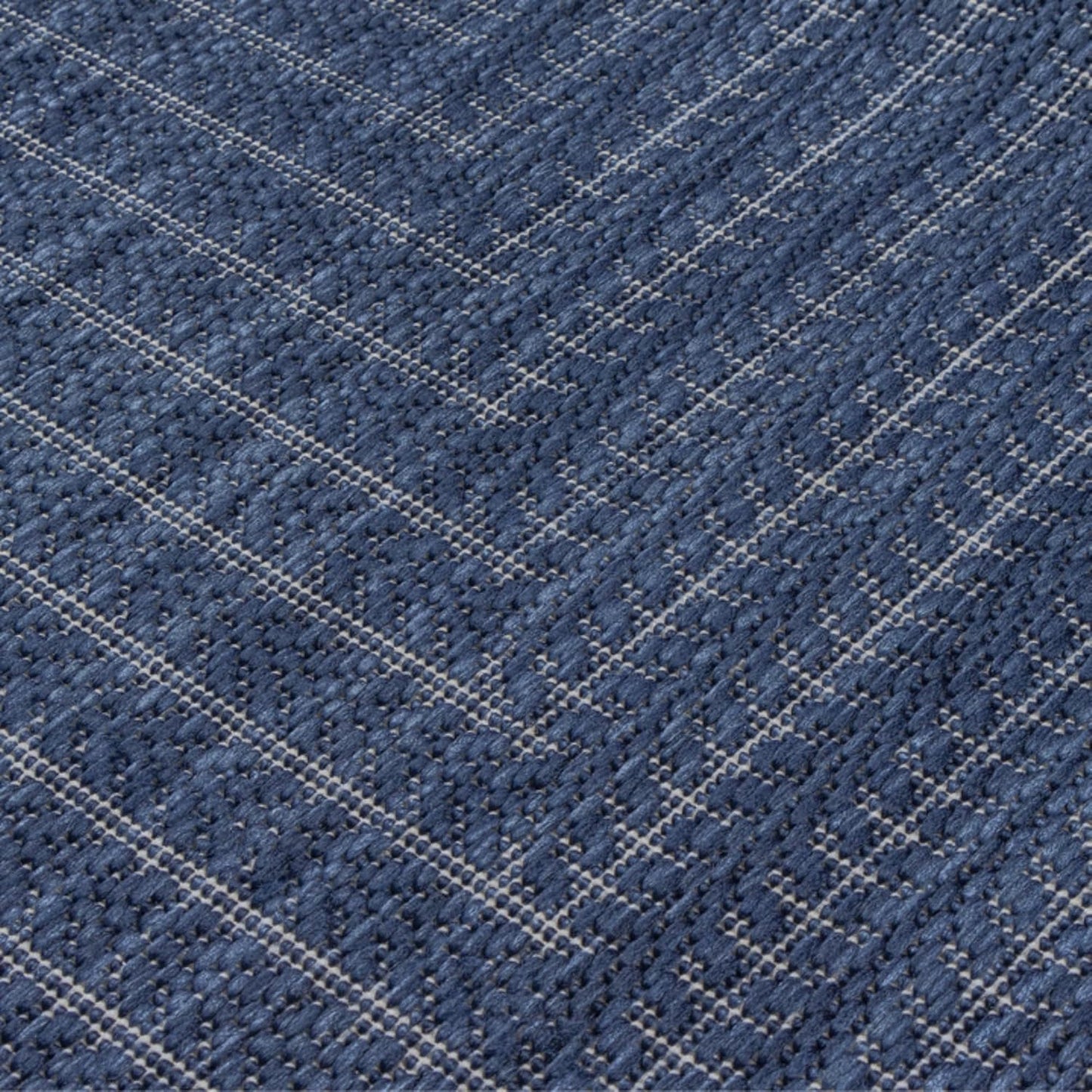 Adiva Rugs Outdoor Indoor Area Rug, Weather Resistant, Easy to Clean, Stain Resistant Floor Mat for Dining Room, Backyard, Deck, Patio (Navy Weiss, 8' x 10')